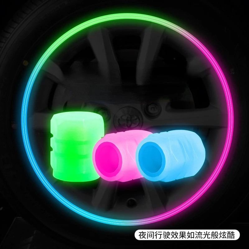 Universal Illuminated Valves Glow In The Dark Valve Stem Covers