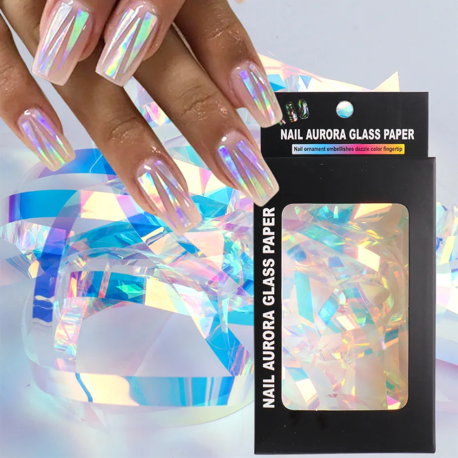 Super Bersinar 1 Kotak Dekorasi Nail Art Glitter Warna-warni Laser Strip  Kotak Kertas Aurora 3d Diy Nail Art Salon Alat - Buy Kuku Giltter,Glitter  Kuku,Kuku Decoraction Product on Alibaba.com
