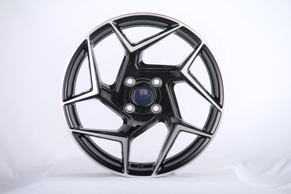 RC Special Price 4x100 Cast Wheels 17 Inch 6.5J Glossy Black Machine Face Alloy Rims for Ford Fiesta ST Fiesta Active