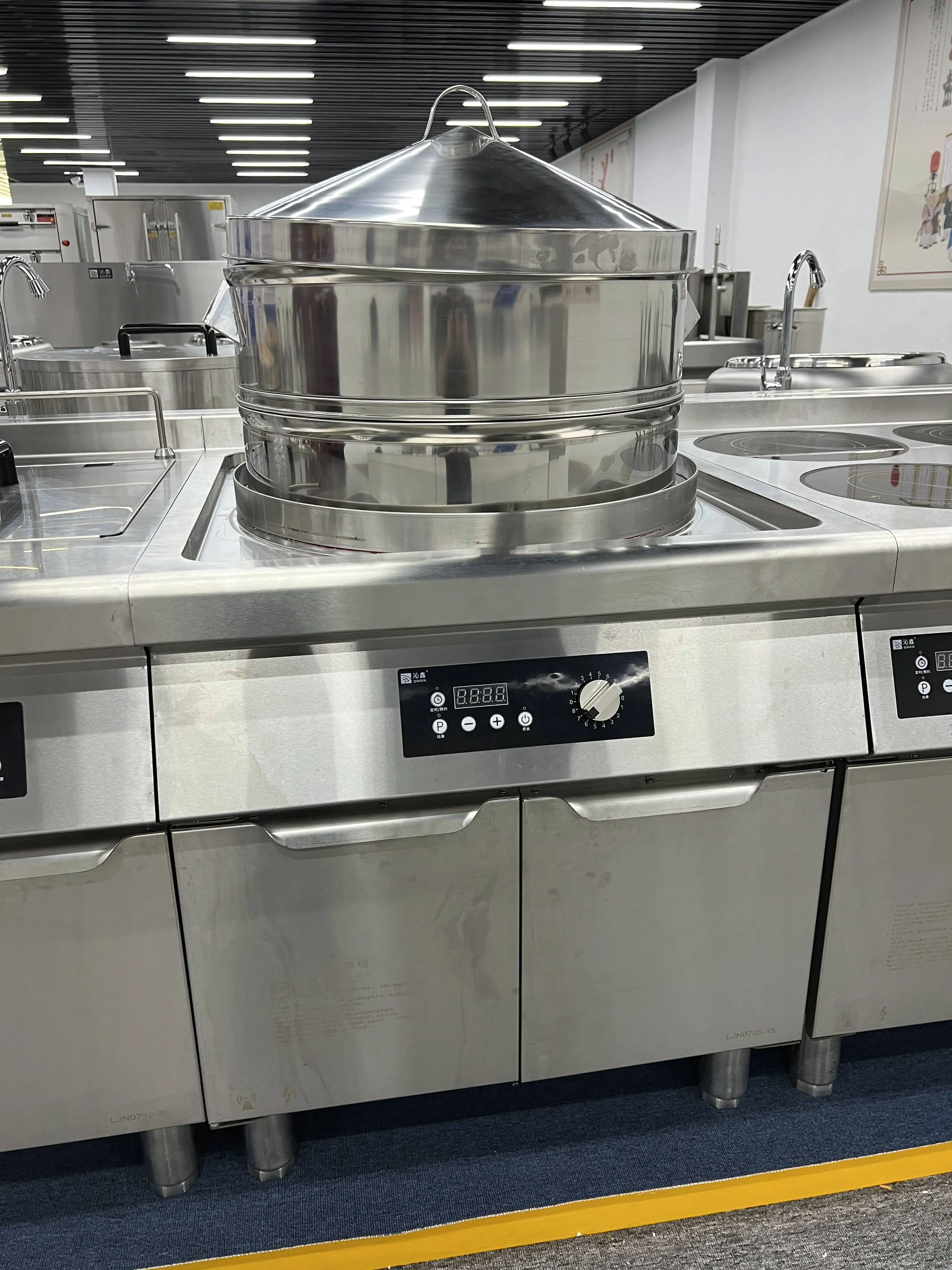 Stainless Steel Commercial Induction Electric Dim Sum Steamer Cooker