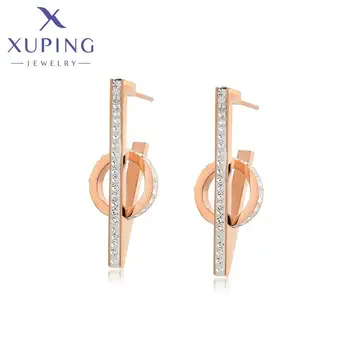 80917 XUPING Jewelry Rose Gold Color Stainless Steel Dangle Earrings Elegant Fashion Jewelry Earrings