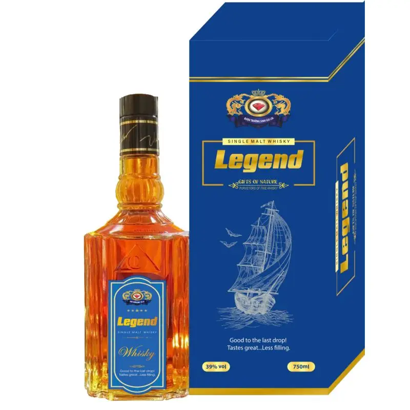 Голубая Бутылка для виски Legend со спиртовыми напитками, зернами и травами, Смешанная зерна виски