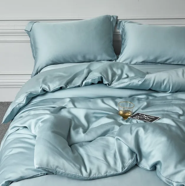 Wholesale Bamboo Fabric Flat Sheet/Fitted Sheet+Quilt Cover+Pillow Case Bedding Set