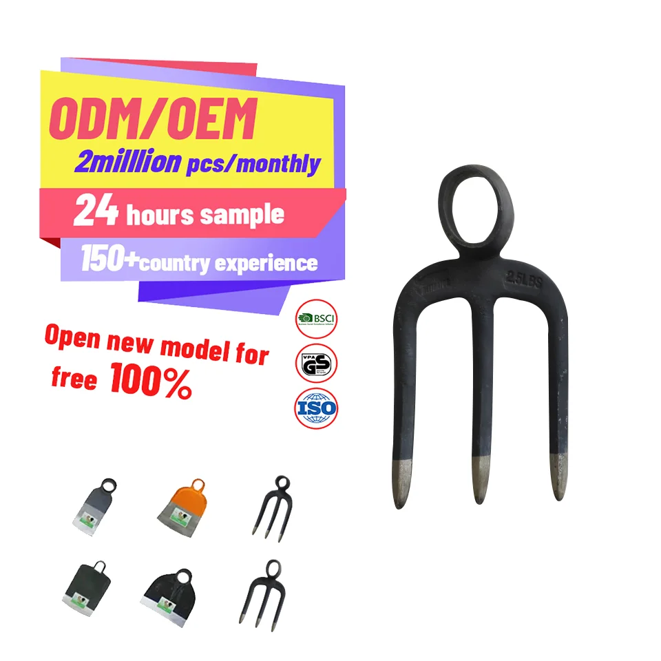 Hot Sale Customizable Agricultural  Hand Tools Garden  Iron Forged Fork Hoe
