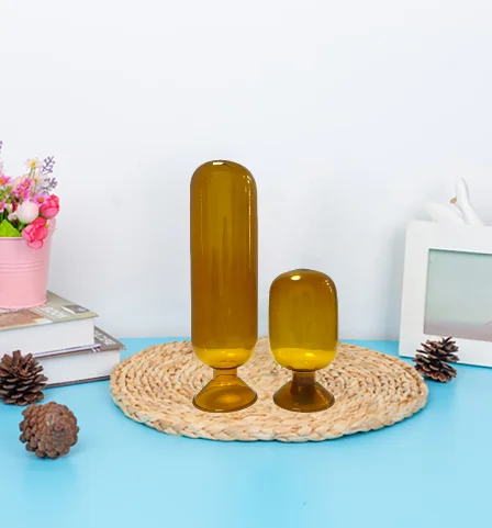 Wholesale Custom Size Safety Matches in Glass Jar for Candle Fireplace Match Sticks Cloche Borosilicate Glass Bottle