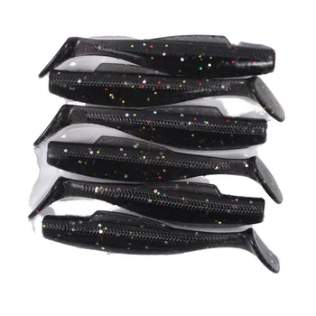 Floating TPR T-tail Soft Worm Lure, Rock Fishing Jig Head Rig Bait for Pond Topmouth Culter Mandarin Fish Bass – Soft Lure – view 2