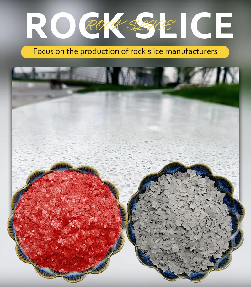 Natural gold mica flakes epoxy floor decoration composite rock sheet multi-color mixed color pop sequins marble granite real sto manufacture