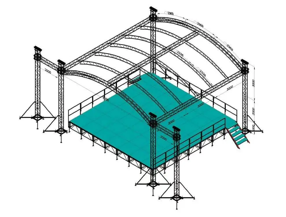 Professional Factory Steel Round Pipe . Roof Truss Design for Concert Outdoor