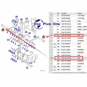 Komatsu Genuine Parts for PC1250-7 & PC1250-8 Excavators