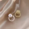 6-Gold Pearl Ear Clips