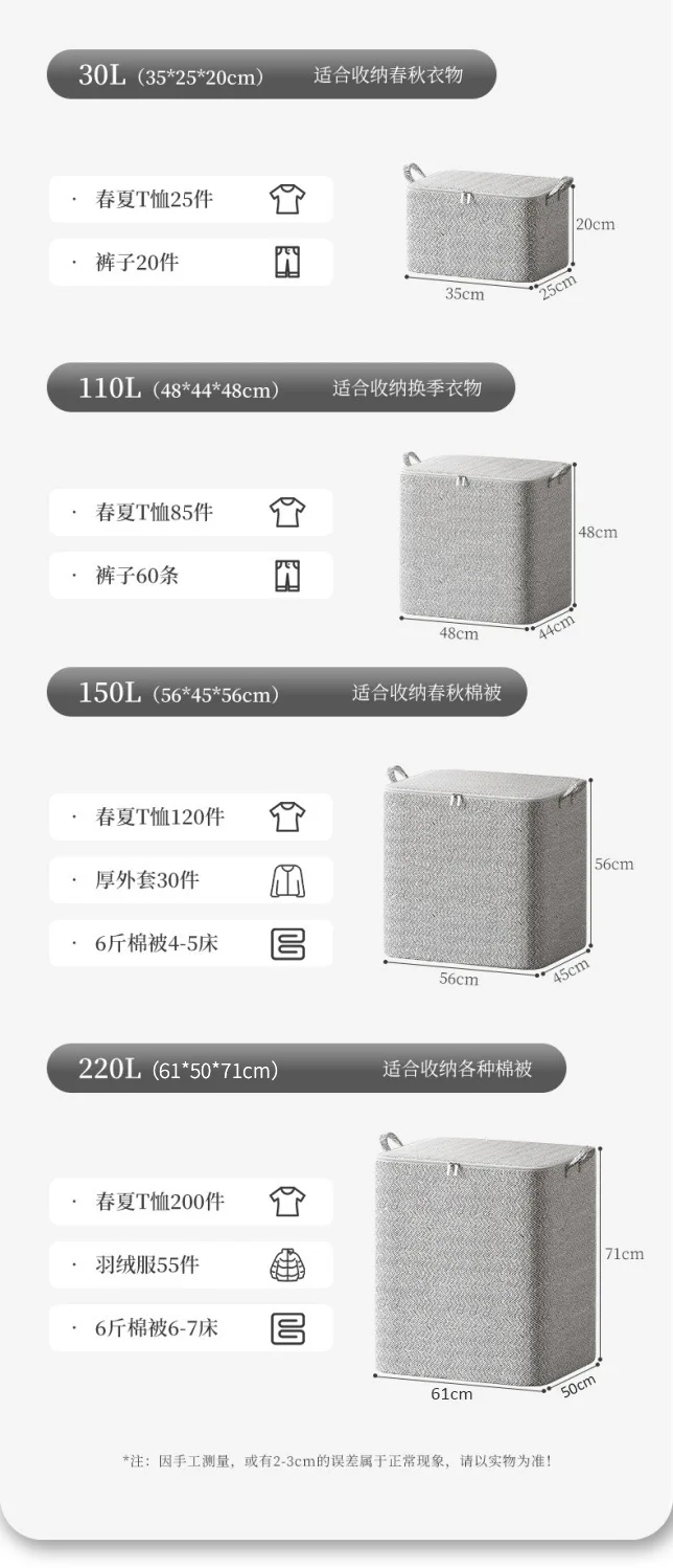 Large Capacity Household Quilt Storage Bag Clothes Quilt Storage Bag Moving Living Room Bedroom Quilt Sorting Storage Basket