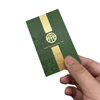 Green + gold stamp