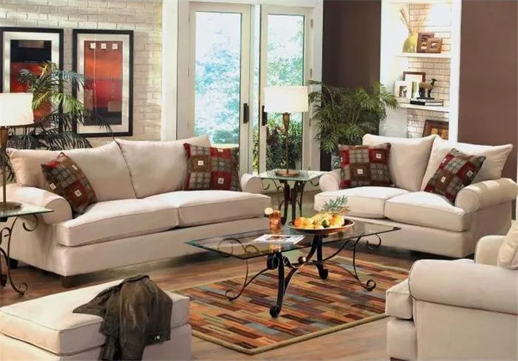 Чехол для дивана Простой Темно-Синий тканевый Двухместный L-образный чехол для дивана