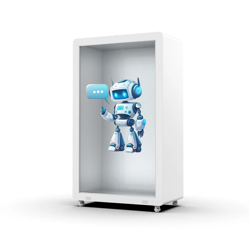 86 Inch Indoor AI 3D Hologram Display Interactive Holographic showcase  Transparent Lcd Box Virtual Meta Digital Human Hologram