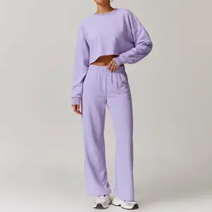 Women Athletic Activewear Set Workout Clothes Jogging Suits Sport Bra Sweatpants Crop Hoodie Women 5 Piece Sportswear Set