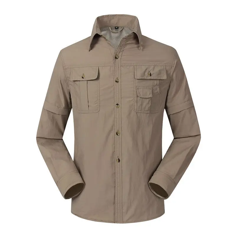 Custom fishing shirt softshell Spring and summer camisa de hombre outdoor long sleeve tactical mens shirts fishing wear