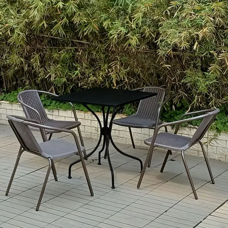 Modern Patio Balcony Plastic Chair Rattan Rope Garden Dining Chair Cheap  Low Price Wholesale Stackable Outdoor Plastic Chairs