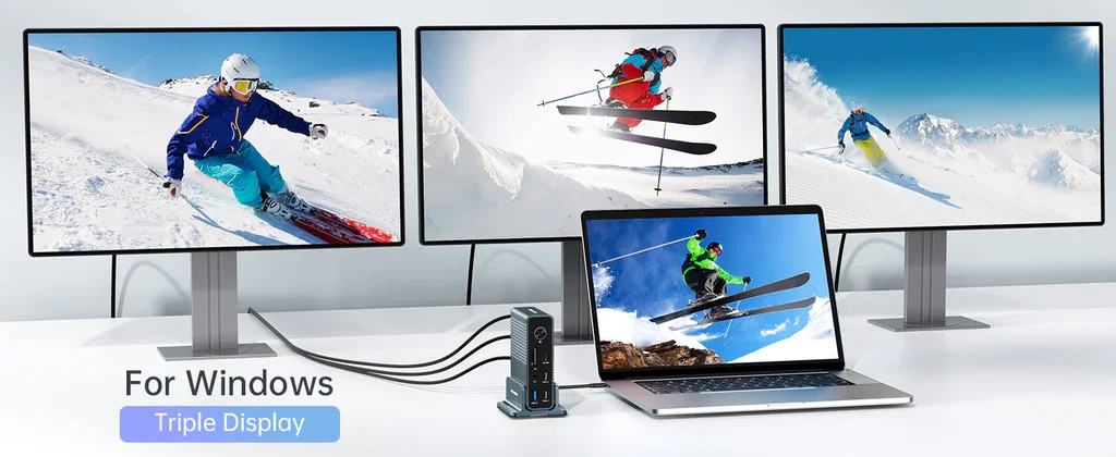 15-in-1 Customization USB C Desktop Docking Station for Laptop