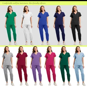 Supplier New Arrival Washable Polyester Dobby Fabric Clothing Dental Clinic Medical Uniform Men Women Sweat-Absorbent Uniform