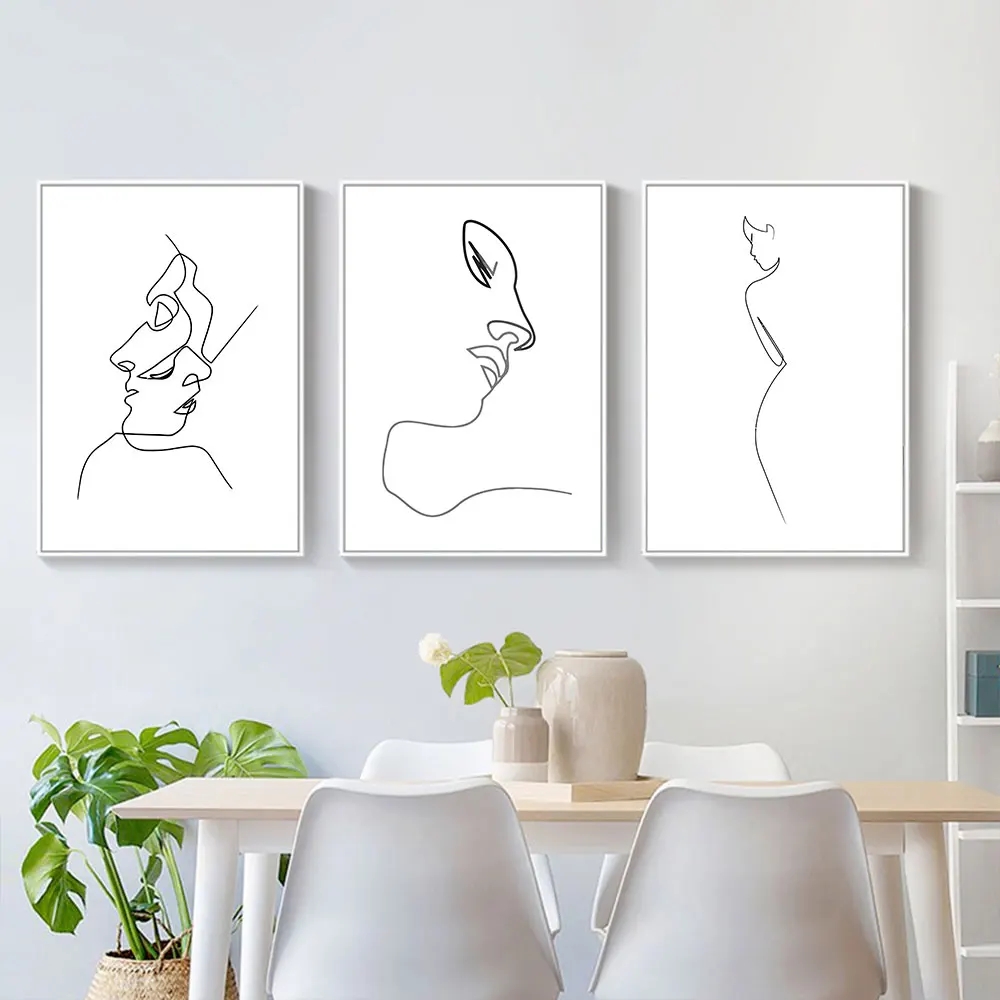 Bemiddelen resultaat Baleinwalvis Minimalistische Poster Vrouw Gezicht Schets Lijn Tekening Schilderijen  Moderne Kunst Canvas Nordic Wall Art Canvas Abstract Schilderij Voor Decor  - Buy Lijn Tekening Schilderijen,Nordic Art,Abstract Schilderij Product on  Alibaba.com