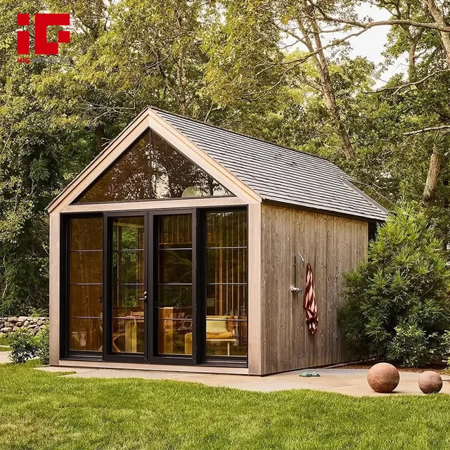 Triangular Roof Wooden Prefab Affordable Luxury Prefab Tiny Home for Resort Garden Hotel Vacation Flat Pack Container House