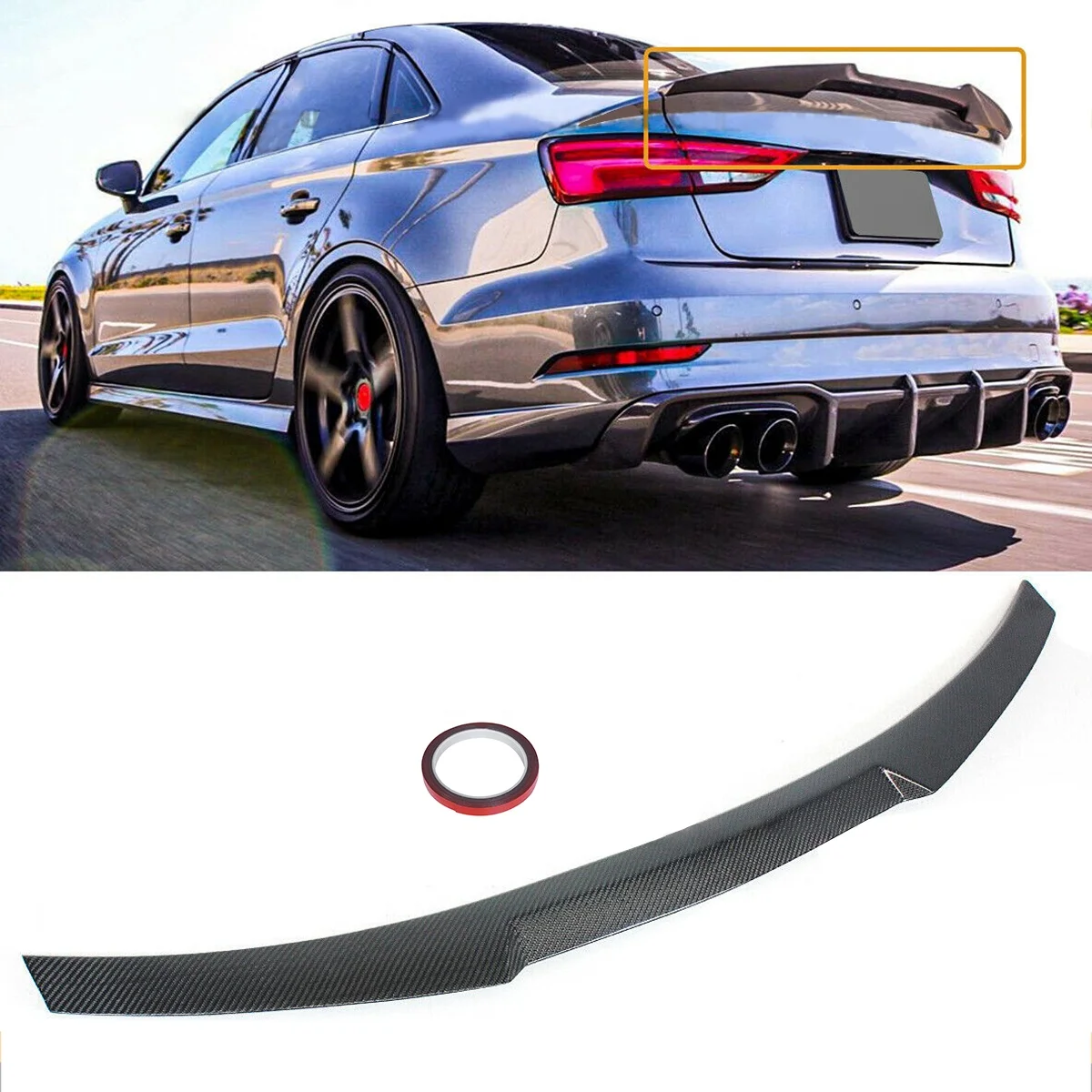 rear trunk spoiler wing for audi| Alibaba.com