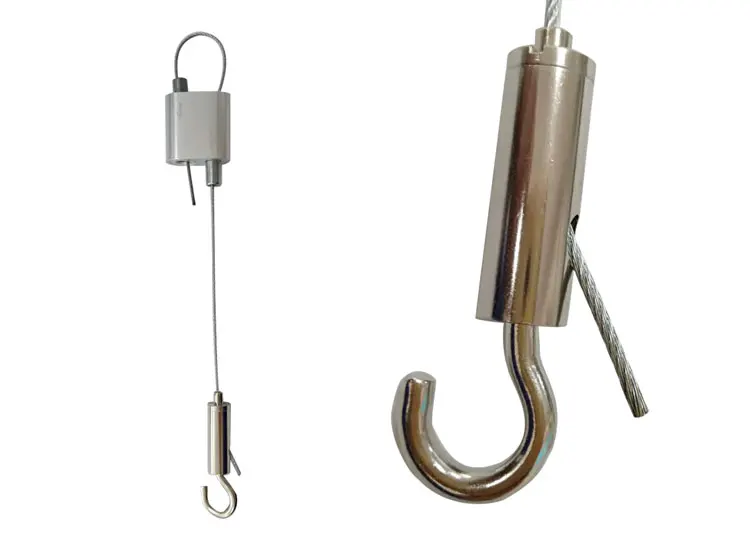 OEM Customized Steel Cable Gripper with Spring Hook Wire Rope Clip Cable Suspension System Clip