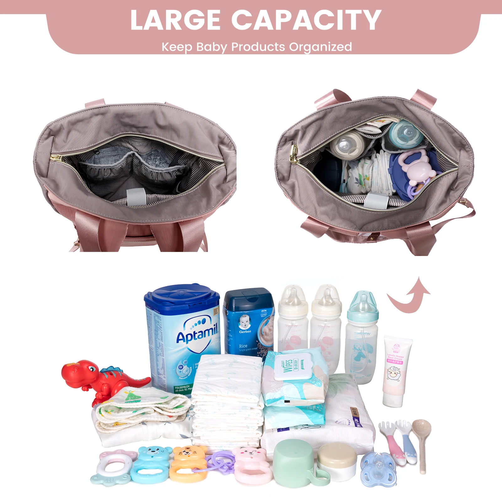 Zaino Per Pannolini KeaBabies — Borsa Cambio Impermeabile Per Neonati, Con Fasciatoio, Tasche Multiple, Per Mamme E Papà