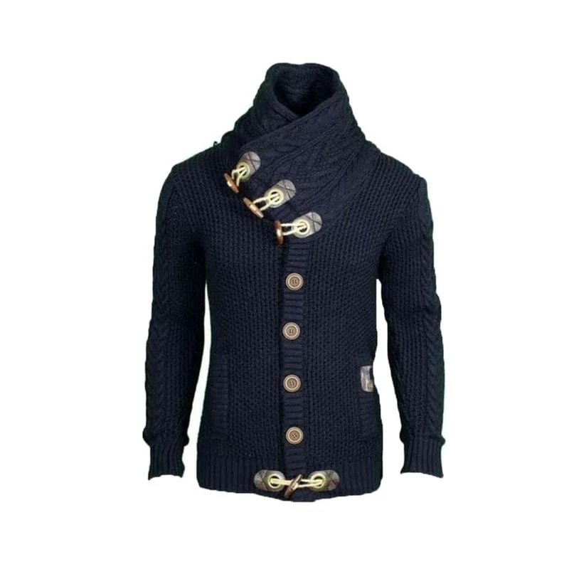 Modelli autunno e inverno Cardigan a collo alto maglione da uomo Nuovo uomo più velluto spesso cappotto bianco personalità retrò