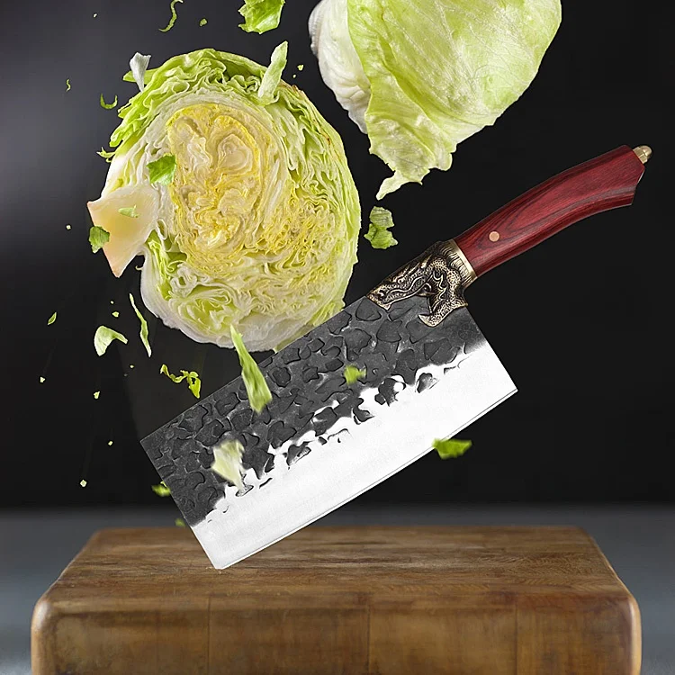 Functions In Use 8 Inch Hand Stainless Steel Meat Cleaver Tiger