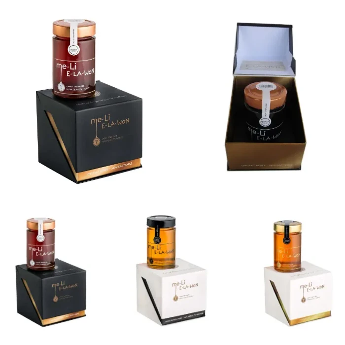 Custom Cardboard Honey Gift Box & Eco-Friendly Glass Jar Packaging ...