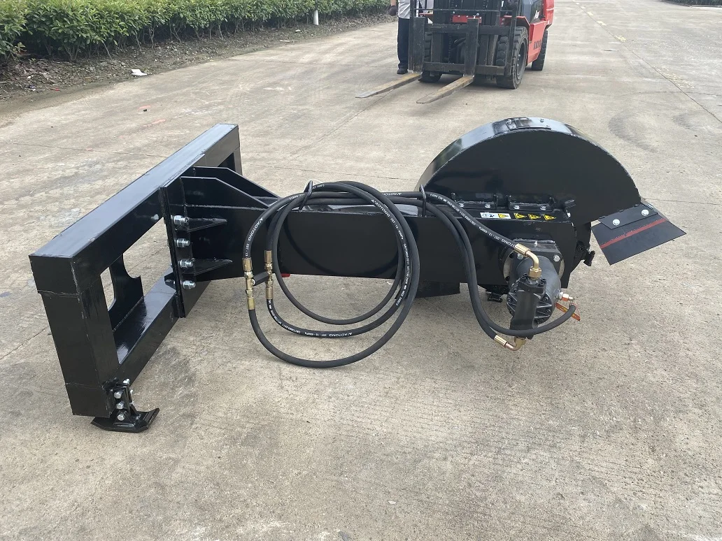 Skid Steer Attachment Stump Grinder For Skid Steer Loader With Piston