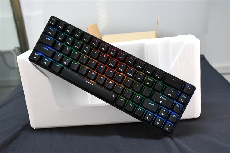 Factory Wired Backlight USB Computer Accessories Colorful 68 Keys Multi-Function Game Keyboard
