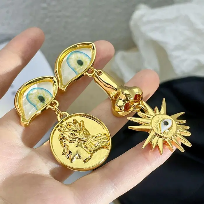 Boucles d'oreilles kokopelli vintage des années 1980 et pendentif de collier assorti - France
