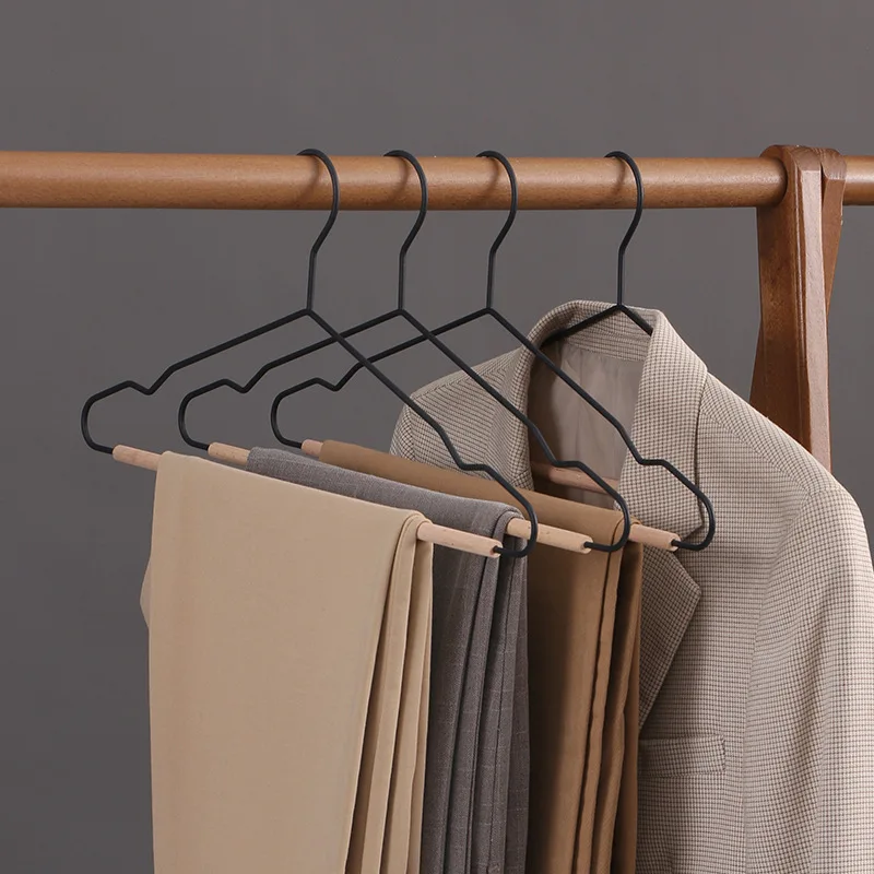 product fashionable brand classic hotel supplies craft multi purpose iron wire wood hanger-1
