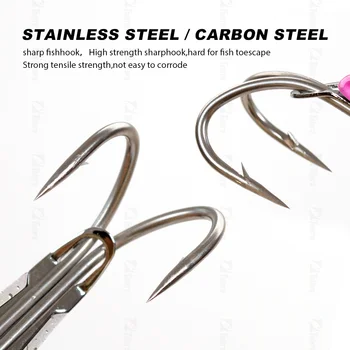 New Design 23g 48g 57g Stainless Spoon Trolling Lures with Double Hook Metal Fishing Spoon Bait for Deep Sea – Metal Jig – view 5