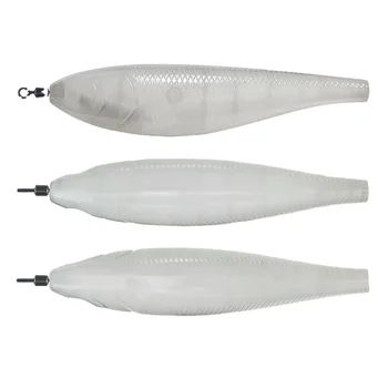 Fishing Tackle Night-Luminous Big-Eye Small-Belly Shrimp Balancing Body Bait ABS Wood Shrimp Squid Bait Hooks Fish – Hard Lure – view 3