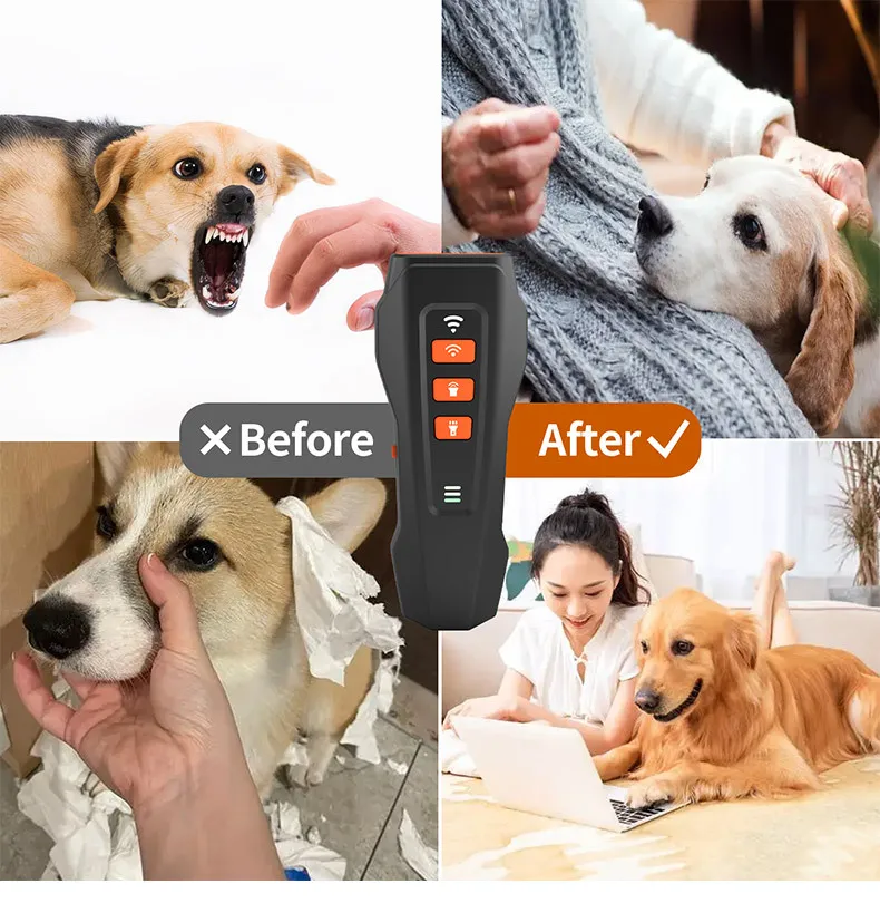 Electric Dog Bark Deterrent Outdoor Ultrasonic Dog Repeller Anti