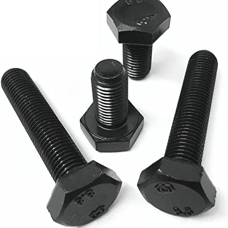 Black Hex Screw Bolts and Nuts Din933 M6 Bouten M10 Tuerca Y Perno Fasteners M12 M13 Hexagon Bolts 18X80 Mm 8.8 Hex Head Bolt