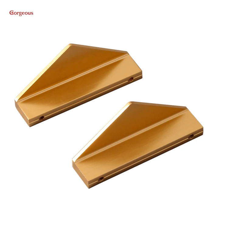Gorgeous Wholesale price cheap Aluminum cabinet pulls kitchen metal modern design cabinet door triangle half shape handles