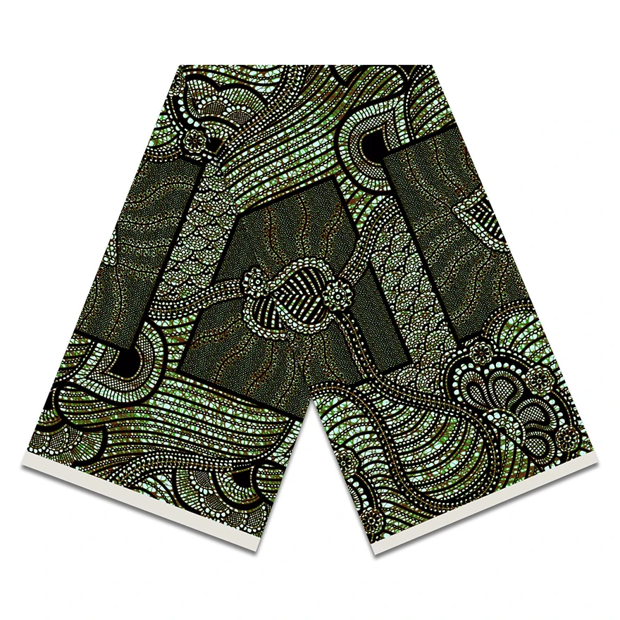 Batik African Patterns  Jacquard Wax Fabric Resist Textiles Kente Cloth Cotton Bazin Fabric Ankara Print Dresses Mud-dyed Fabric