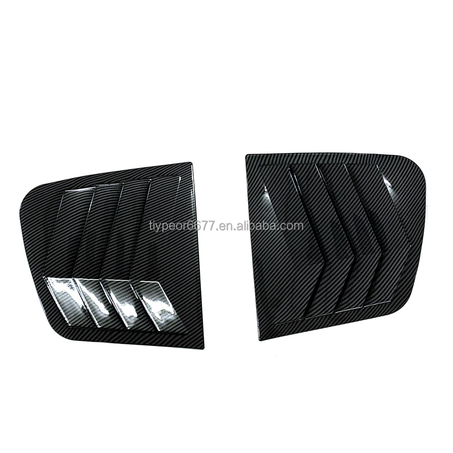 product carbon look rear side window louvers for kia kx5 sportage 2015   2018 air vent scoop shades cover blinds exterior accessories-3