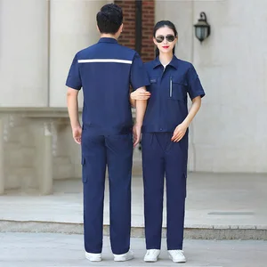 Work Coverall Construction Auto Repair Railway Labor Clothes Unisex Uniforms 65% Polyester 35% Cotton Labor Protection Clothing