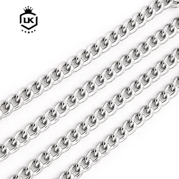 Wholesale LanKe Factory Supply Cheap Silver Nickle Metal Purse Chain Strap  Handle Shoulder belt Crossbody Handbag Bag Chain From m.