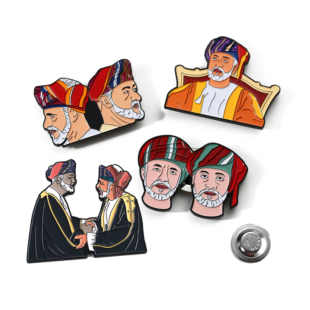 Custom Logo Saudi Uae Oman Bahrain National Day Brooch Flag Souvenir Magnetic Lapel Pin Badge Metal Enamel Pin