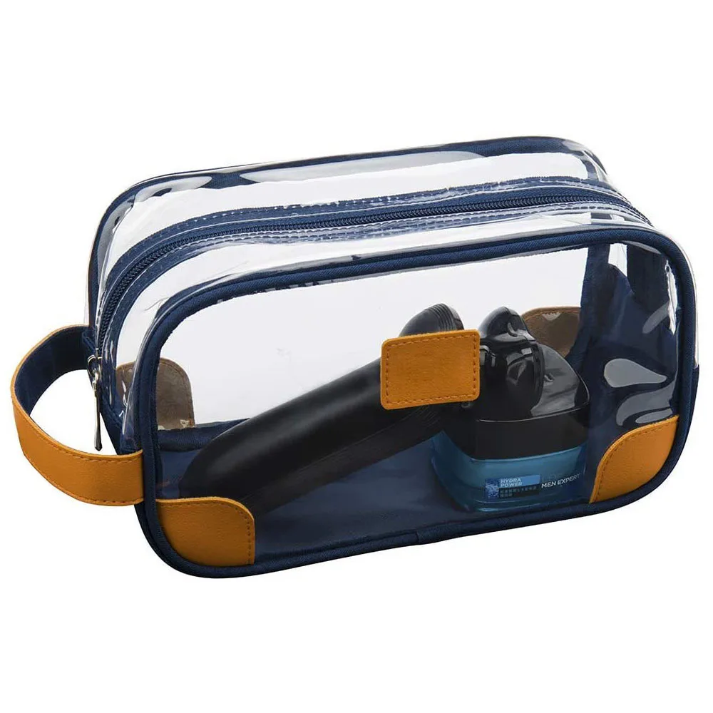 Clear Waterproof Toiletry Cosmetic Makeup Shaving Organizer Travel Men Toiletries Bag