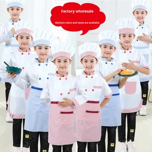 Children's Little Chef Costume Set Kindergarten Baking Role Play Game Costumes for Toddlers