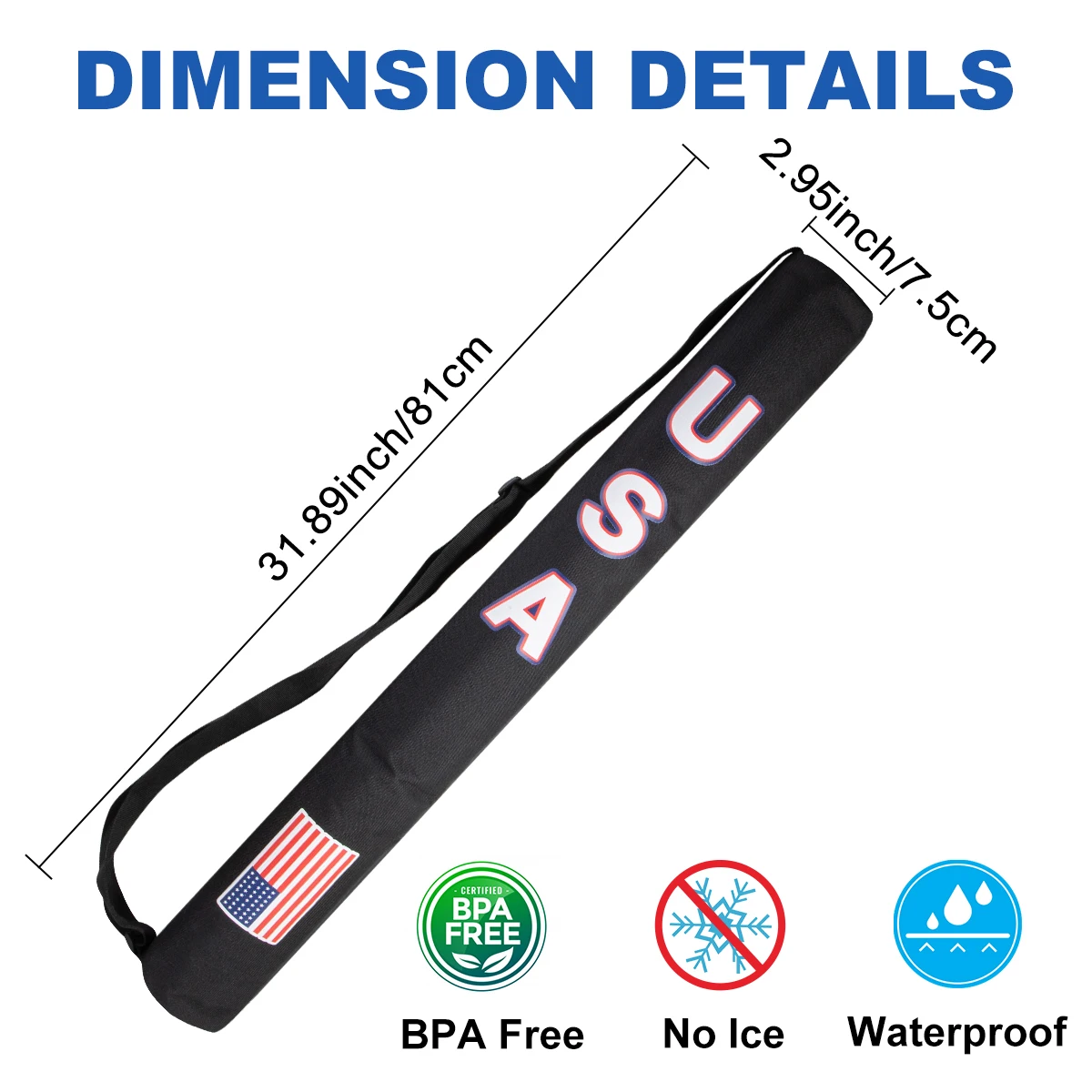 Custom Print Easy Carry 7 Can Golf Beer Sleeve Cover Slim Can Stubby