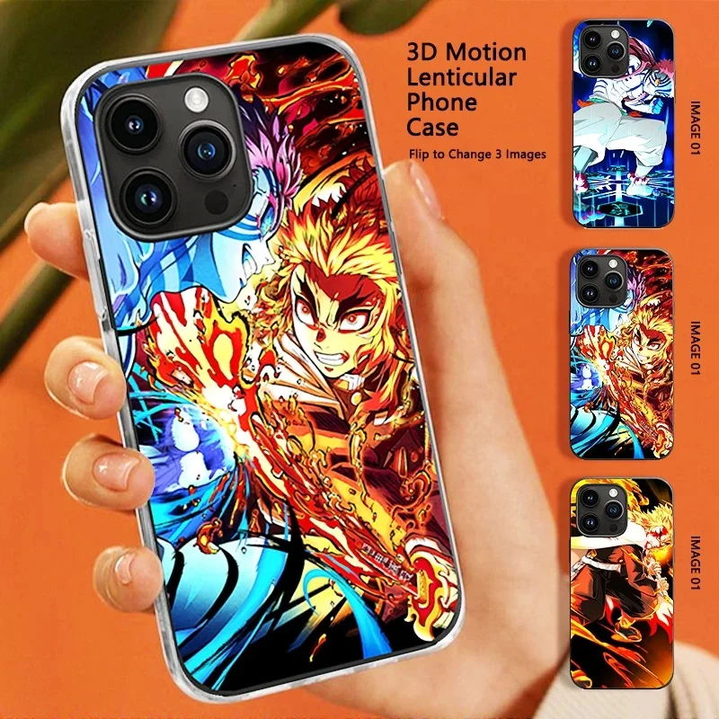 18designs 3D-Motion Handyhlle Anime Rengoku Kyoujurou Akaza fr iPhone 15,  Samsung, Xiaomi/Redmi, etc. Kreative Handyhllen-Geschenkidee