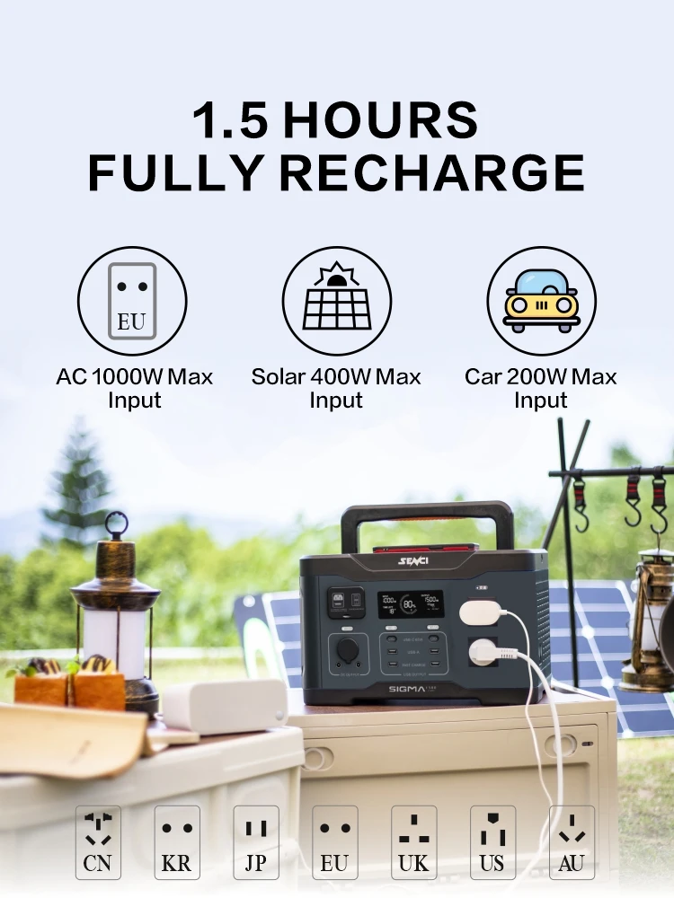 1000W  LiFePO4 Portable Power Station  details